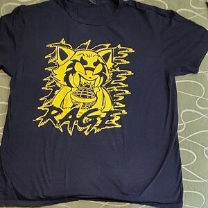 Aggretsuko Rage Graphic T-Shirt - Black and Yellow